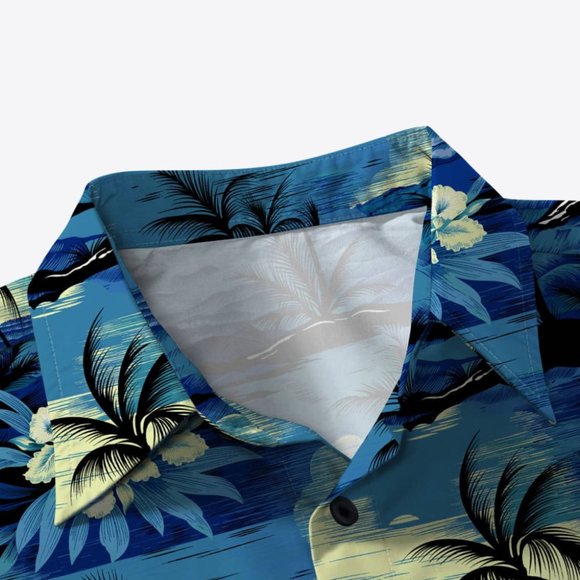 Tropical Printed Casual Shirt - Perfect for Vacation - Picture 4 of 7